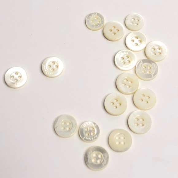 Brioni Pearl White Buttons